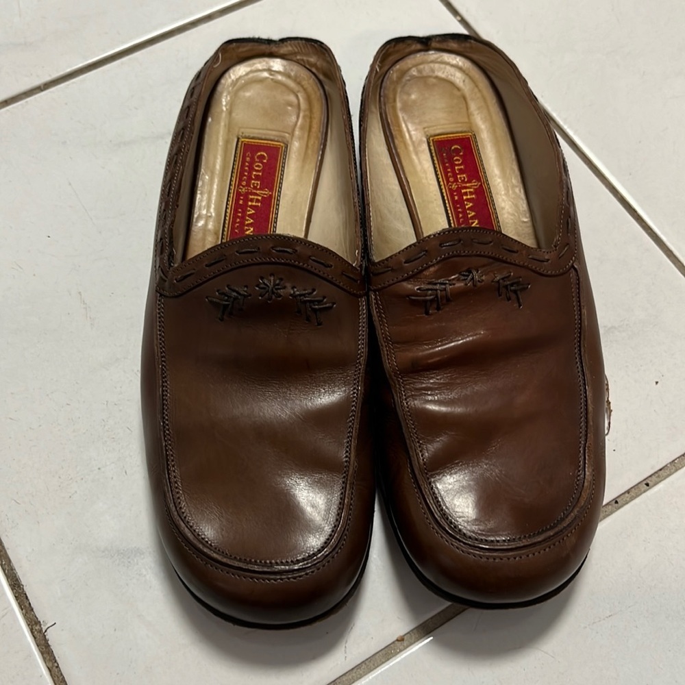 Cole Haan vintage brown leather mule